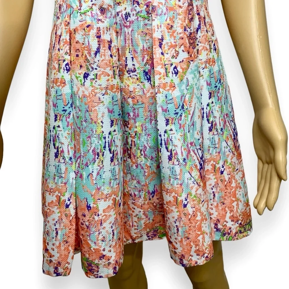 Gianni Bini Orchid Blossom Fit & Flare Pleated Cocktail Mini Dress Size S - Picture 5 of 14